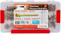 Amazon: Fischer Power-Fast Box 245 tlg. – Sortimentsbox mit Premium-Spanplattenschrauben und 2 Bits für nur 9,99 Euro statt 14,89 Euro bei Idealo