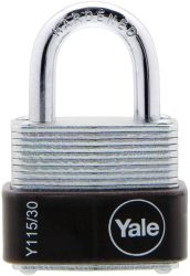 Yale Y115 Vorhängeschloss mit gehärteten Stahlbügel inkl. 3 Schlüssel für 8,44 € (16,98 € Idealo) @eBay