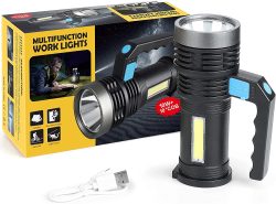 Amazon: Dataty Wiederaufladbare COB LED Hand-Taschenlampe mit Gutschein für nur 6,49 Euro statt 12,99 Euro