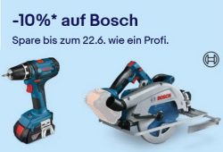 Ebay: 10% Rabatt auf Bosch Werkzeug mit Gutschein ohne MBW
