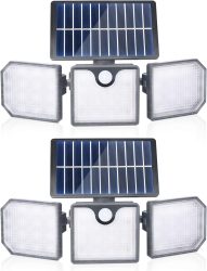 Amazon: 2 Stück TEQStone LED Solarstrahler mit Bewegungsmelder mit Gutschein für nur 27,99 Euro statt 42,99Euro