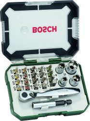 Amazon: Bosch 26tlg. Schrauberbit- und Ratschen-Set Extra harte Qualität mit Gutschein für nur 13,59 Euro statt 16,89 Euro bei Ideralo