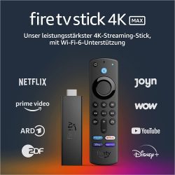 Fire TV Stick 4K Max mit Wi-Fi 6 und Alexa-Sprachfernbedienung für 33,99 € (51,64 € Idealo) @Amazon