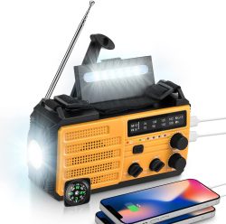 Amazon: Journy Ourdoor AM/FM Solar Kurbelradio mit Gutschein für nur 29,49 Euro statt 58,99 Euro