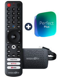 waipu.tv 4K Stick inkl. Fernbedienung mit TV-Steuerungstasten und 3 Monate waipu.tv Perfect Plus für 39,99 € (64,89 Idealo) @Amazon