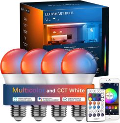 Amazon: 4er Pack HaoDeng Smart WLAN RGB LED Lampen E27 mit App, Alexa und Google Steuerung mit Gutschein für nur 13,49 Euro statt 29,99 Euro