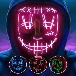 Amazon: EZGETOP LED Halloween-Maske mit 3 Leuchtmodi mit Gutschein für nur 8,39 Euro statt 13,99 Euro