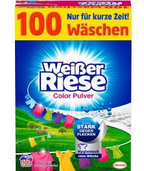 Amazon: Weißer Riese Color Pulver Colorwaschmittel 100 Waschladungen für nur 10,39 Euro statt 17,94 Euro bei Idealo