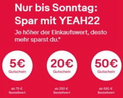 Ebay: Bis zu 50 Euro Rabatt auf Technik, Mode, Auto, Haus & Garten mit Gutschein je nach Mindestbestellwert