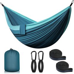 Amazon: BITIWEND Outdoor Camping Nylon Hängematte für bis zu 2 Person bis 300 kg mit Gutschein für nur 17,49 Euro statt 34,99 Euro