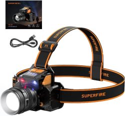 Amazon: SuperFire HL58 wiederaufladbare LED Stirnlampe mit 3 Lichtmodi mit Gutschein für nur 11,99 Euro statt 19,98 Euro