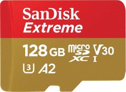SanDisk Extreme A2 Class 10 U3 V30 microSDXC UHS-I Speicherkarte 128 GB für 15 € (23,91 € Idealo) @Amazon