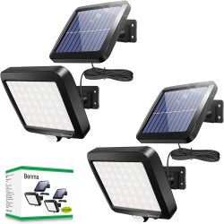 Amazon: 2er Pack BENMA 56 LEDs Solarleuchten mit Bewegungsmelder mit Gutschein für nur 8,19 Euro statt 26,39 Euro