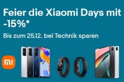 Ebay: 15% Rabatt auf Xiaomi Technik mit Gutschein ohne MBW
