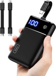Amazon: INIU Powerbank 10000mAh mit 3 Kaben USB-C zu Lightning, USB-C und USB-Micro mit Gutschein für nur 12,09 Euro statt 21,99 Euro