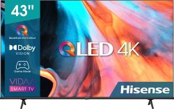 Hisense 43E77HQ 43 Zoll, QLED, 4K Ultra HD, HDR10+, Triple Tuner Smart-TV mit Alexa Built-in für 288,15 € (478,99 € Idealo) @Otto