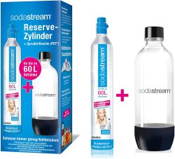 SodaStream ReservePack- mit PET Flasche (1 CO2-Zylinder für 60L und 1L PET-Flasche) für 17,30€ (PRIME) statt PVG  laut Idealo 30,98€  @amazon