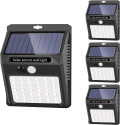Amazon: 4er Pack SEZAC LED Solarlampen mit Bewegungsmelder mit Gutschein für nur 16,39 Euro statt 32,78 Euro