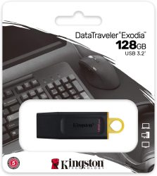 Kingston DataTraveler Exodia DTX/128GB USB-Stick 3.2 Gen 1 – mit Schutzkappe für 6,57 € (10,89 € Idealo) @Amazon & Otto