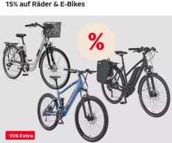 Otto: 15% Rabatt auf ausgewählte Fahrräder & E-Bikes mit Coupon ohne MBW