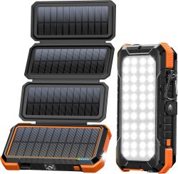 Amazon: BLAVOR PD 18W 20.000mAh Solar Power Bank mit 4 Panels mit Gutschein für nur 29,99 Euro statt 59,99 Euro