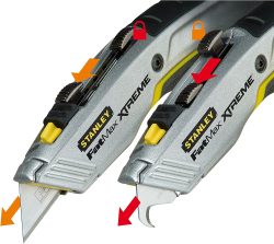 Amazon: Stanley Fatmax 2 in 1 PRO Cuttermesser mit einziehbarer Haken- und Trapezklinge für nur 12,60 Euro statt 18,11 Euro bei Idealo