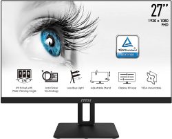 MSI PRO MP271PDE Monitor – 27 Zoll Full HD, 75Hz, HDMI, IPS Panel, eingebaute Lautsprecher für 149 € (194,95 € Idealo) @Amazon & Saturn