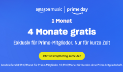 4 Monate Amazon Music Unlimited gratis (statt 39,96 € Normalpreis) für alle Neukunden
