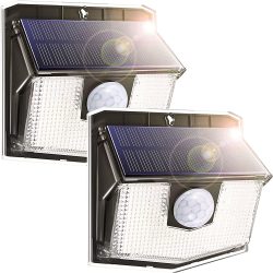 Amazon: 2 Stück SNOILITE LED Solarlampen mit Bewegungsmelder mit Gutschein für nur 10,99 Euro statt 21,99 Euro