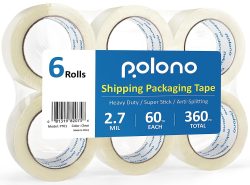 Amazon: 6 Rollen POLONO Paketklebeband 48mm×60m mit Gutschein für nur 8,49 Euro statt 16,99 Euro