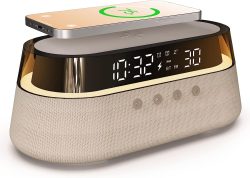 Amazon: EZVALO Bluetooth Lautsprecher und Radiowecker mit Qi Wireless Ladefunktion und RGB Nachtlicht mit Gutschein für nur 29,99 Euro statt 49,99 Euro