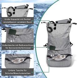 Amazon: Kengleeg 25 Liter Rolltop Rucksack mit 15.6 Zoll Laptopfach und Schuhfach mit Gutschein für nur 21,49 Euro statt 43 Euro