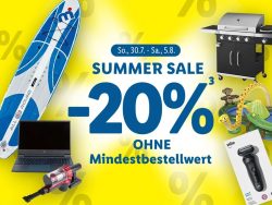 Lidl: Summer Sale mit 20% Rabatt mit Gutschein ohne MBW