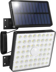 Amazon: Tailcas 54 LEDs Strahler mit Bewegungsmelder und Solarpanel mit Gutschein für nur 10,49 Euro statt 20,99 Euro