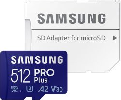 Samsung PRO Plus (MB-MD512KA/EU) UHS-I U3, Full HD & 4K UHD 512 GB microSD Speicherkarte für 31,99 € (42,94 € Idealo) @Amazon