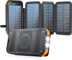 Amazon: ARTINABS 27000mAh Solar Powerbank mit LED Taschenlampe mit Gutschein für nur 24,49 Euro statt 48,98 Euro