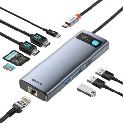 Baseus 9-in-1 USB-C Hub (4K-HDMI, USB3, USB-C, Kartenlesern…) für 39,99€ (statt 47,69€ Idealo)