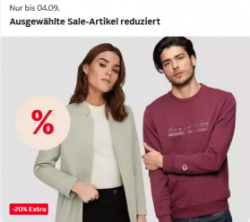 Otto: 20% Extrarabatt auf bereits reduzierte ausgewählte Mode- und Sportartikel im Sale mit Gutschein ohne MBW