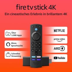 Amazon Fire TV Stick 4K mit Alexa-Sprachfernbedienung mit TV-Steuerungstasten für 34,99 € (52,90 € Idealo) @Amazon