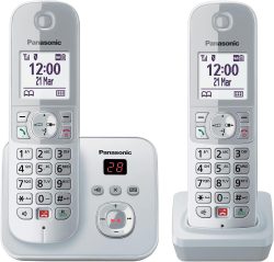 Panasonic KX-TG6862GS Schnurlostelefon mit 2 Mobilteilen und Anrufbeantworter für 45,99 € (69,99 € Idealo) @Amazon