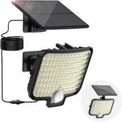 Amazon: BENMA 120 LEDs Scheinwerfer mit Bewegungsmelder inkl. Solarpanel mit Gutschein für nur 10,99 Euro statt 21,99 Euro