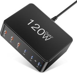 Amazon: Ganquick 6-Port USB-A und USB C 120W GaN PPS QC 3.0 Netzteil und Schnellladegerät mit Gutschein für nur 23,99 Euro statt 39,99 Euro.