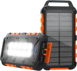 Amazon: TOENNESEN 20000mAh Solar Powerbank mit LED Licht mit Gutschein für nur 14,99 Euro statt 33,99 Euro