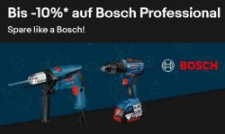 Ebay: 10% Rabatt auf Bosch Professional Werkzeuge mit Gutschein ohne MBW