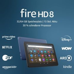 Fire HD 8-Tablet 8-Zoll-HD-Display 64 GB für 74,99 € (139,00 € Idealo) @Amazon