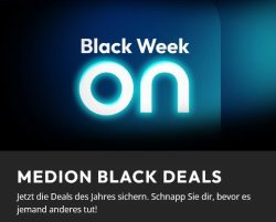 Medion Black Week Deals z.B. MEDION X15040 50 Zoll, QLED, 4K Ultra HD, Dolby Vision HDR Smart-TV für 379,95 € (429,99 € Idealo)