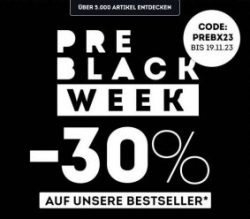 SportScheck: Pre Black Week Sale mit 30% Rabatt auf über 5000 Artikel wie Sneaker und Sportbekleidung mit Gutschein ab 25 Euro MBW
