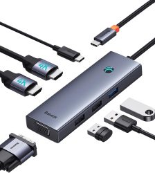 Amazon: Baseus BS-OH117 7 in 1 USB C Adapter Docking Station mit Gutschein für nur 29,99 Euro statt 49,99 Euro