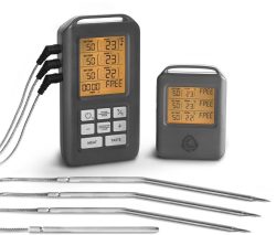BURNHARD Funk Grillthermometer mit 4 Temperaturfühlern mit 30m Reichweite für 28,27 € (39,90 € Idealo) @Amazon