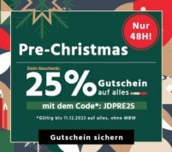 Jeans-Direct: Für 2 Tage 25% Extrarabatt auf ALLES inkl. bereits reduzierte Artikel im Sale mit Gutschein ohne MBW
